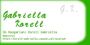 gabriella korell business card